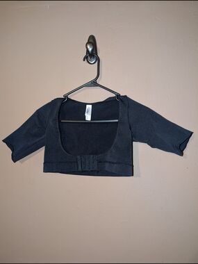 Women's Black Shapewear Shrug with Front Hook Closure